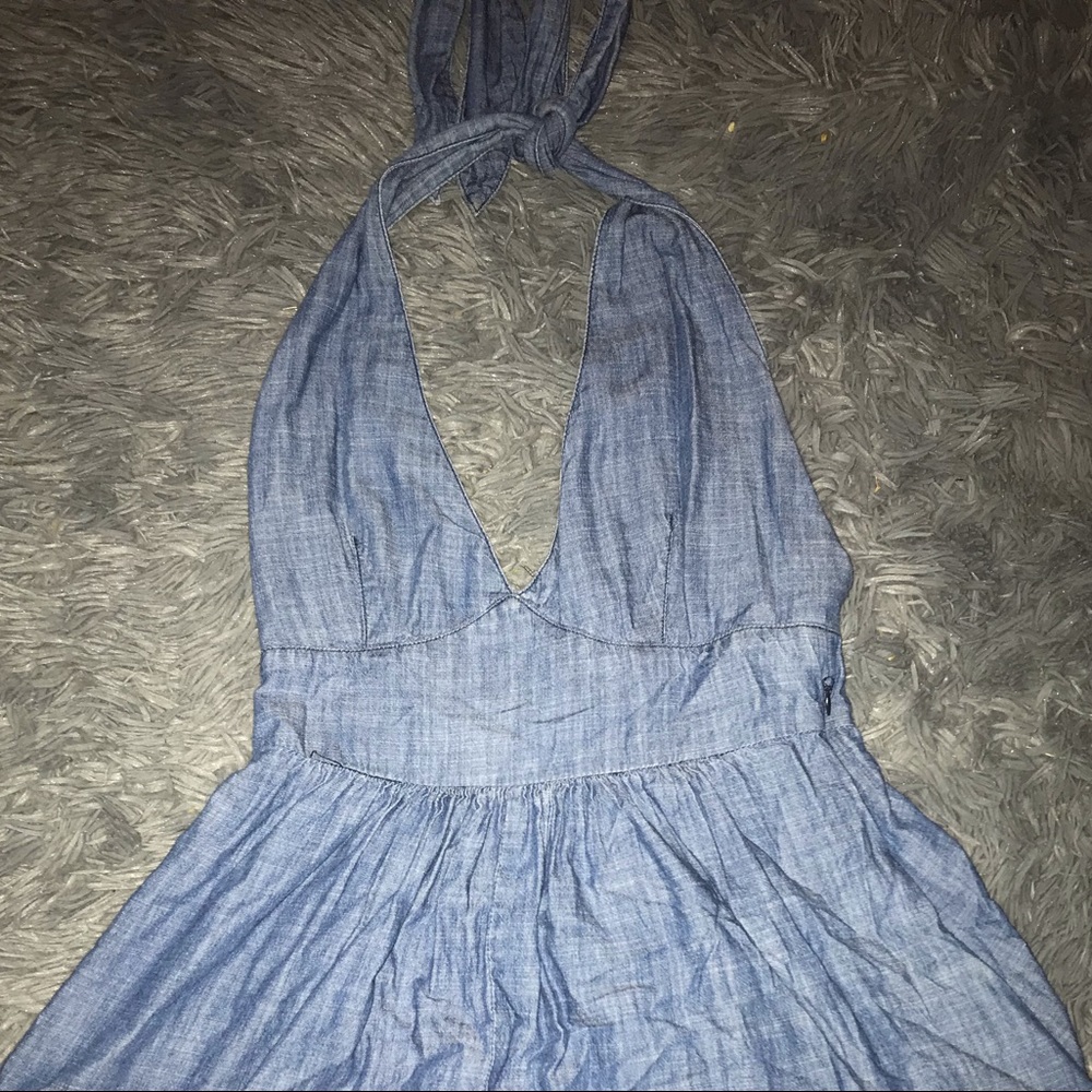 Jean halter dress